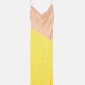 ZARA colorblock slip dress